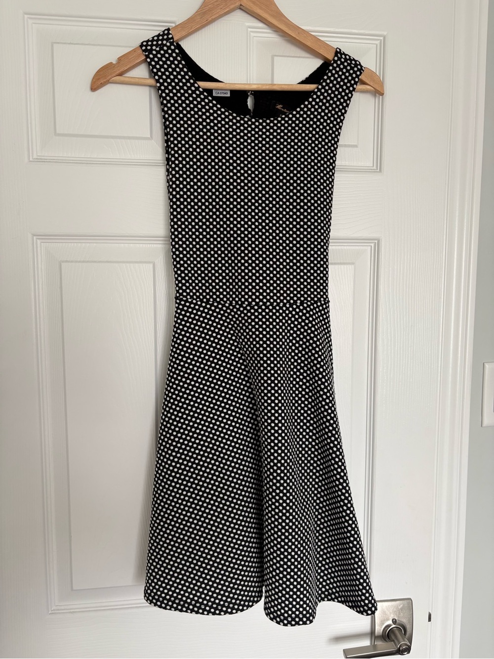 Monteau Black & White Polka Dot Midi Dress